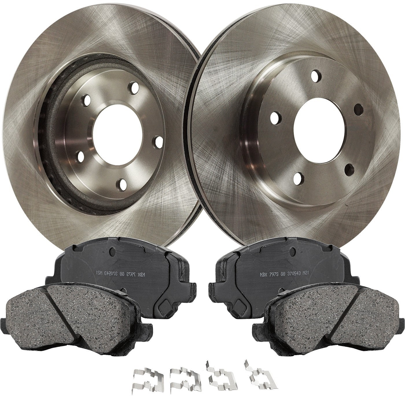 Set of 4 Brake Disc Brake Pad Kit for Mitsubishi Lancer (2008–2017)