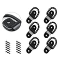 6X Heavy Duty Fixed D Rings for Trailer Truck RV Boat Cargo Tie Down