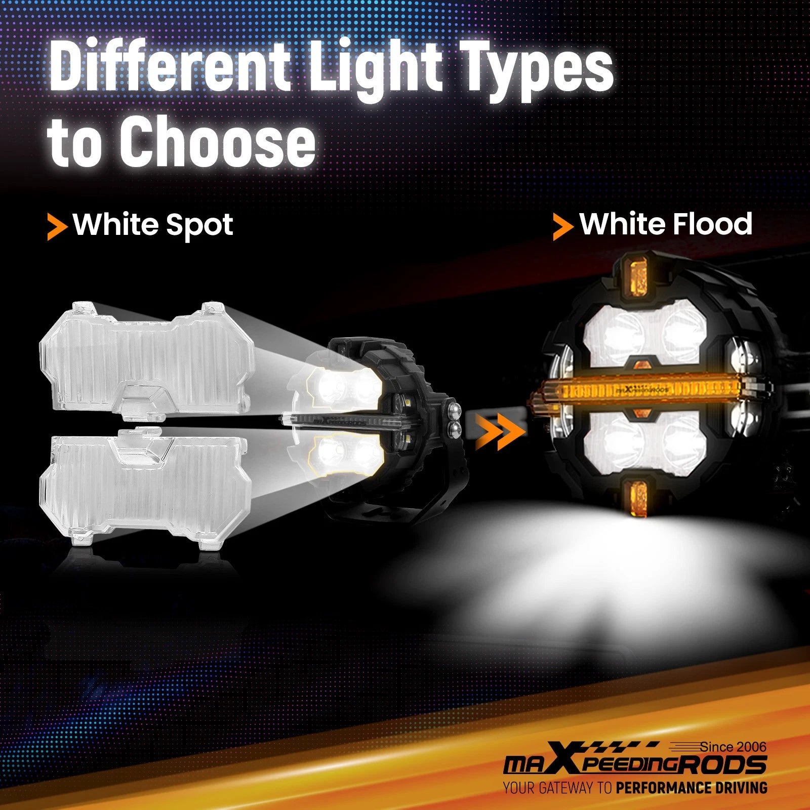 Set of 4 Protective Light Lens Covers for maXpeedingrods 3.5" LED Driving Lights