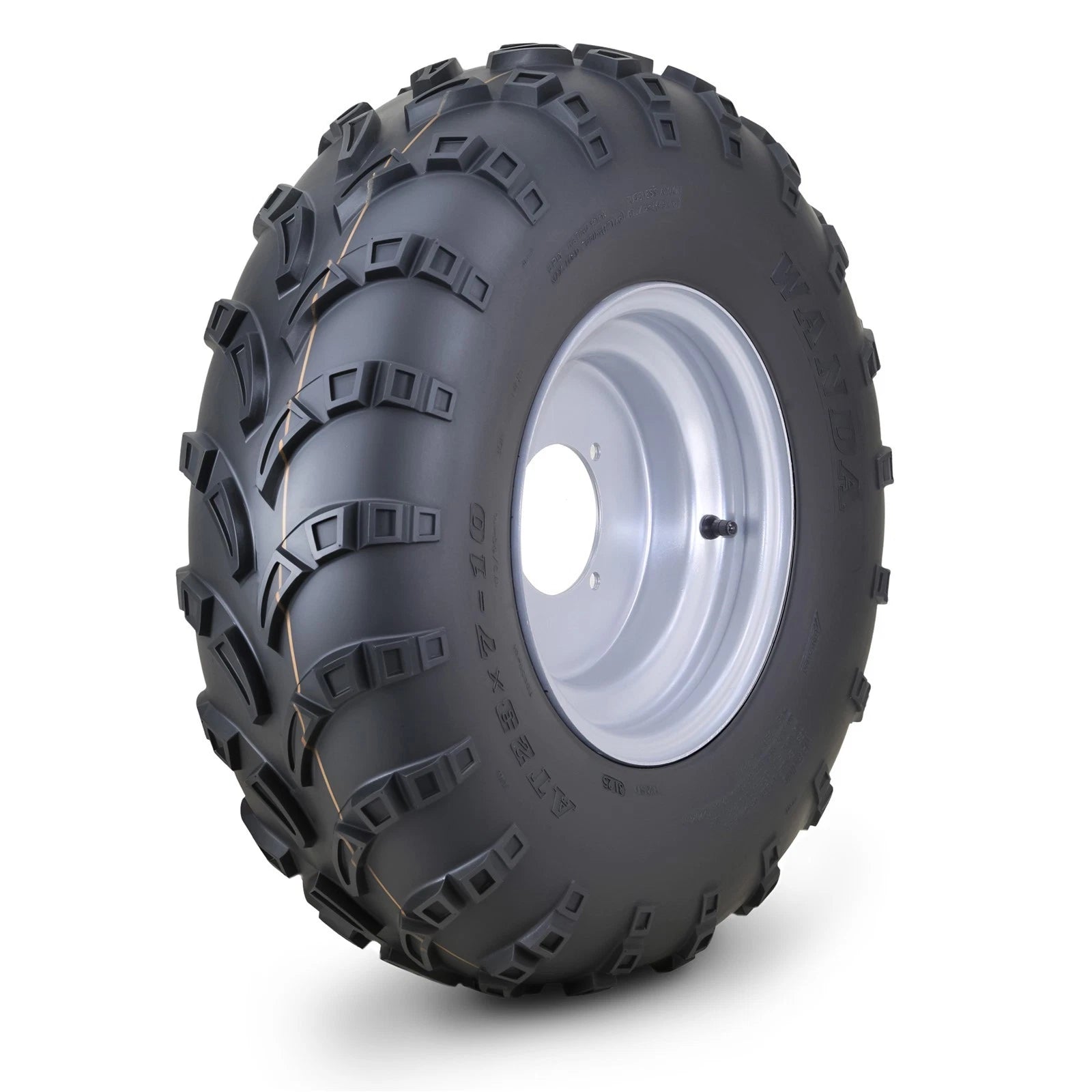 WANDA ATV Tire & Wheel 23X7-10 on 4/110mm PCD 2+3 Offset Silver Wheel (2010–2023)