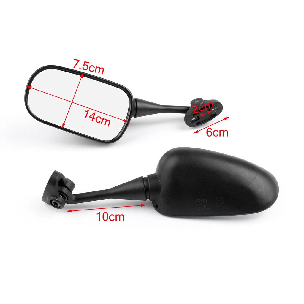 Pair Rear View Mirrors for Honda VTR1000 (1998–2006) CBR600 (2001–2007)