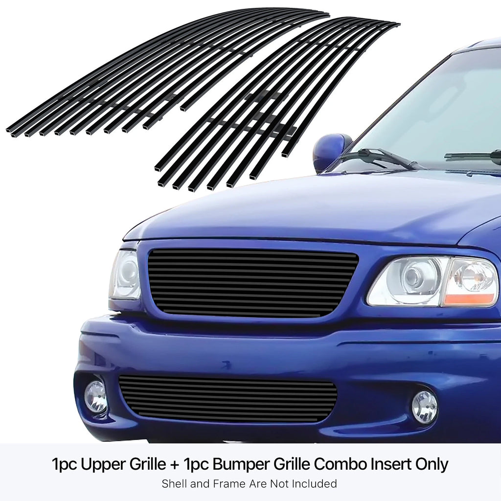 Black Billet Grille Insert Combo for Ford Lightning (1999-2003)
