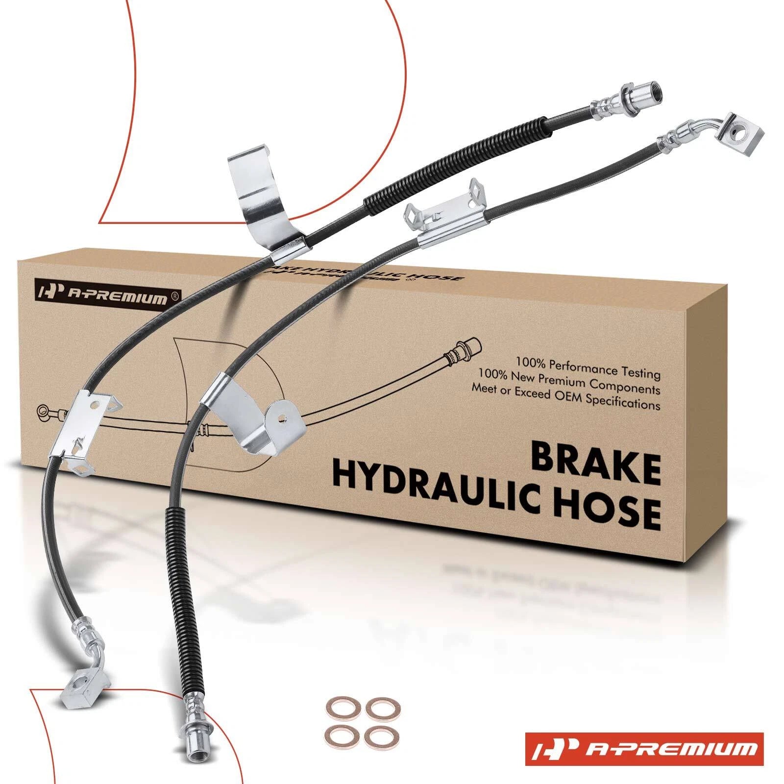 2X Front Brake Hydraulic Hose for Chevy Silverado GMC Sierra 2500 HD (2001â2007)