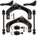 Set of 8 Front Upper Control Arms Ball Joints Tie Rod Ends for Ford Explorer (2006–2010)