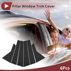 6 Pcs Door Pillar Window Trim for KIA K5 (2016–2019) Black