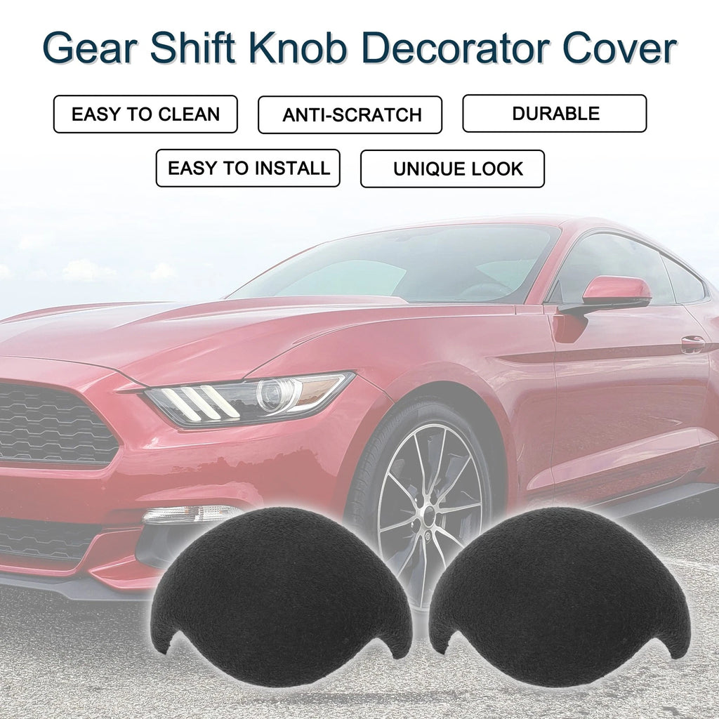 Gear Shift Knob Decorator Cover for Ford Mustang (2015–2021) Dark Gray