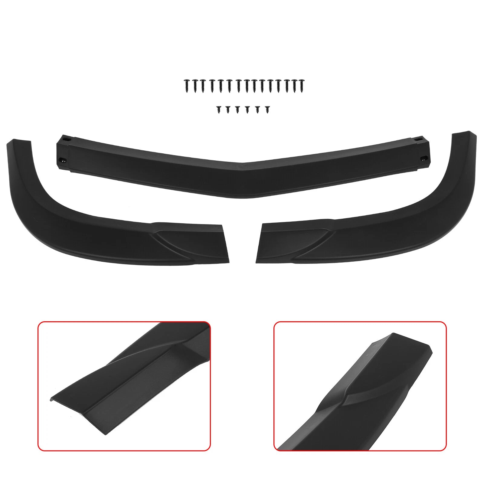 Front Bumper Lip for Mercedes-Benz W204 C-Class (2012–2014) Matt Black