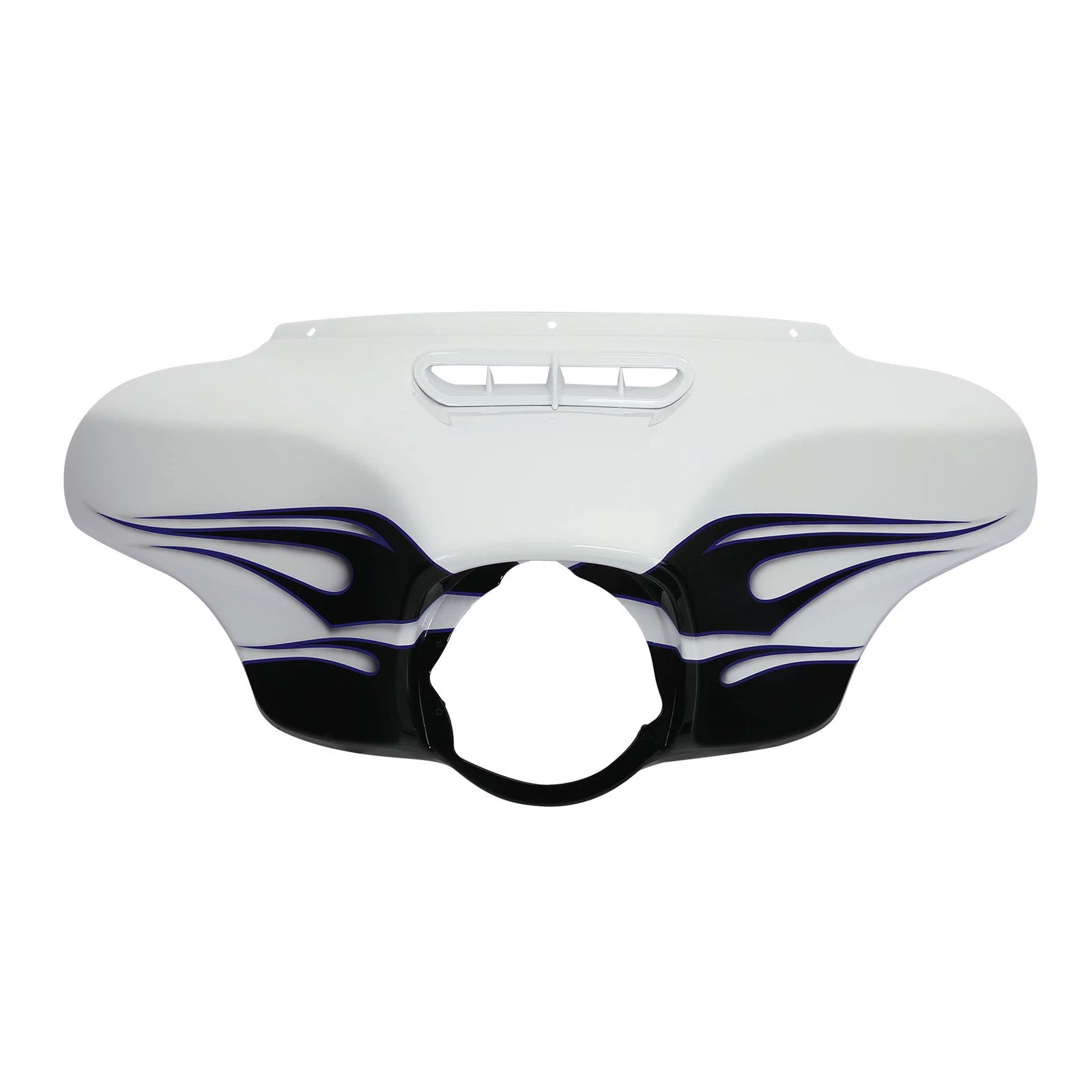 Outer Fairing for Harley FLHT FLHX (2014–2023) White Amethyst Black Licorice Flames