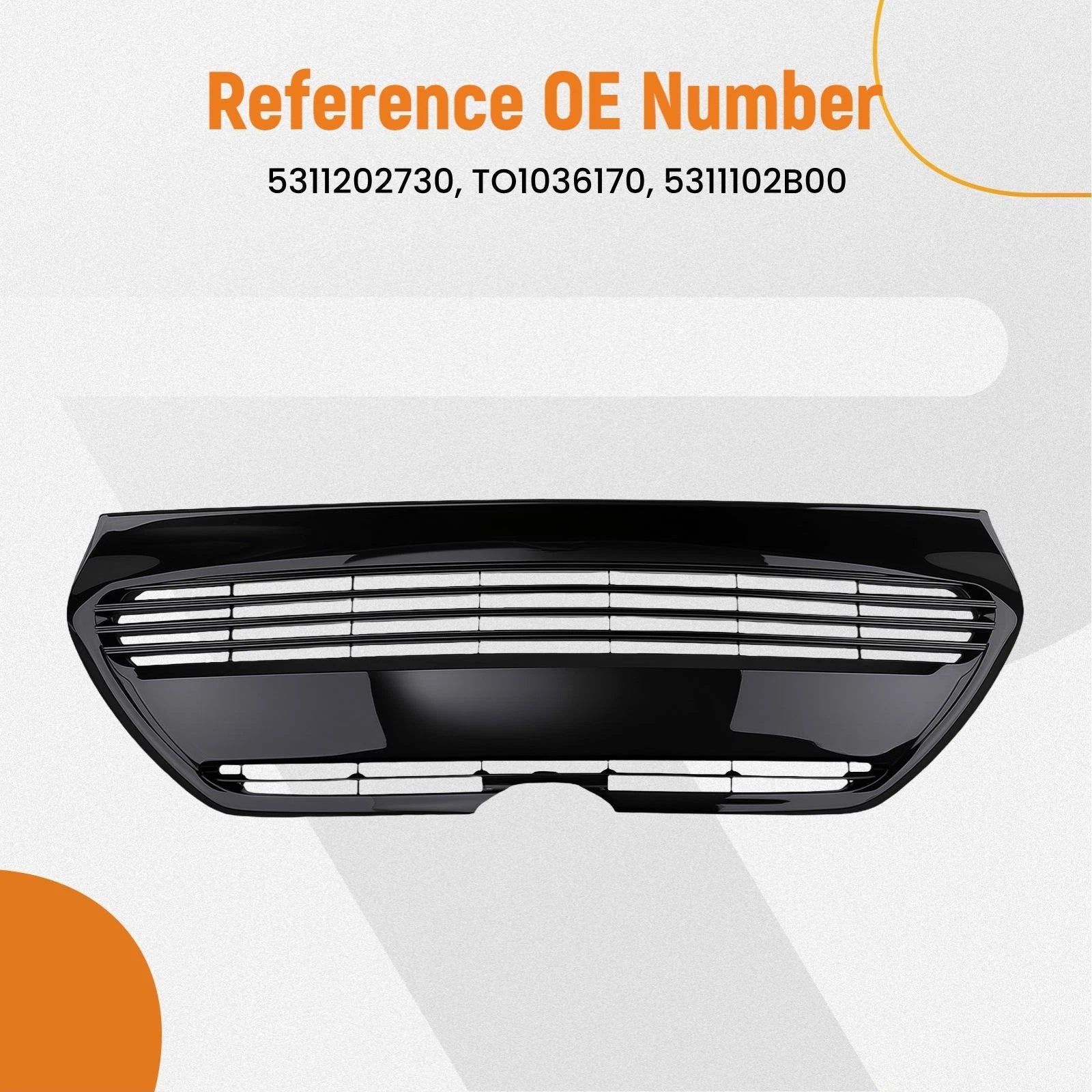 Front Bumper Lower Mesh Grille for Toyota Corolla Sedan (2017–2019) 5311202730