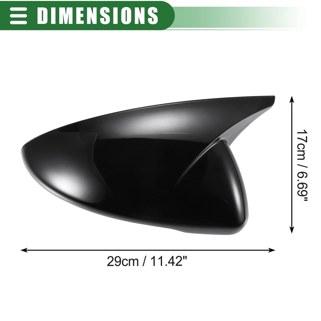 1 Pair Rearview Mirror Cover for Kia Forte K3 (2019–2021) Gloss Black