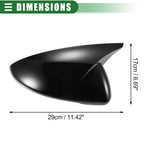 1 Pair Rearview Mirror Cover for Kia Forte K3 (2019–2021) Gloss Black