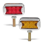 2X Dual Face Amber Red 12 LED Turn Signal Marker Lights for Truck