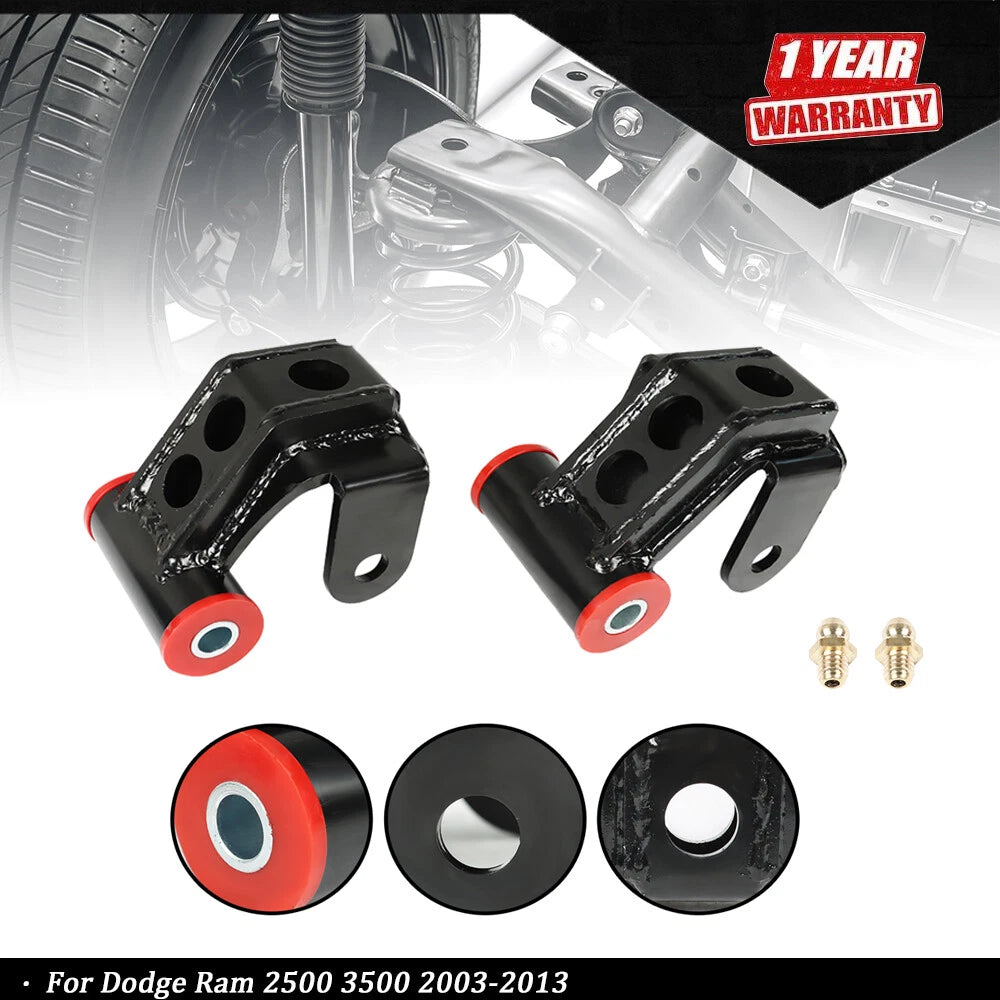 2" Drop Lowering Shackles for Dodge Ram 2500 3500 (2003–2013)