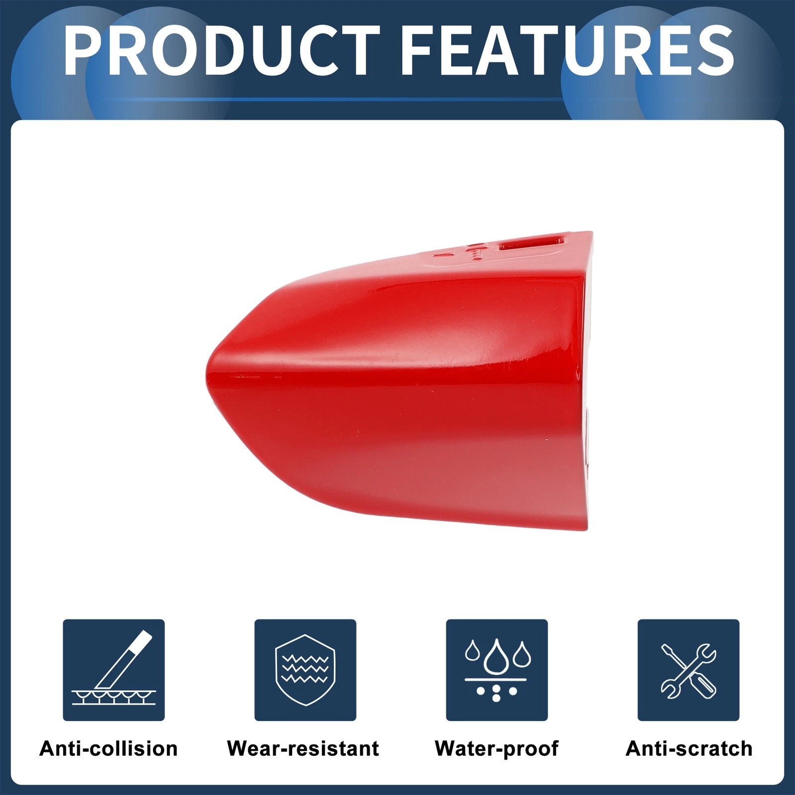 Front Left Door Handle Cover for Ford Mustang (2015–2020) ABS Red