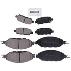 Set of 8 Ceramic Brake Pads for Nissan Pathfinder Murano QX60 (2013–2020)