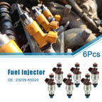 Set of 6 Fuel Injectors No.23209-65020 for Toyota 4Runner SR5 (1989–1995)