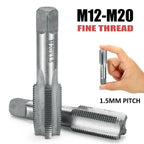 Set of 5 HSS Metric Machine Taps for Right Hand Screw Threads M12 M14 M16 M18 M20