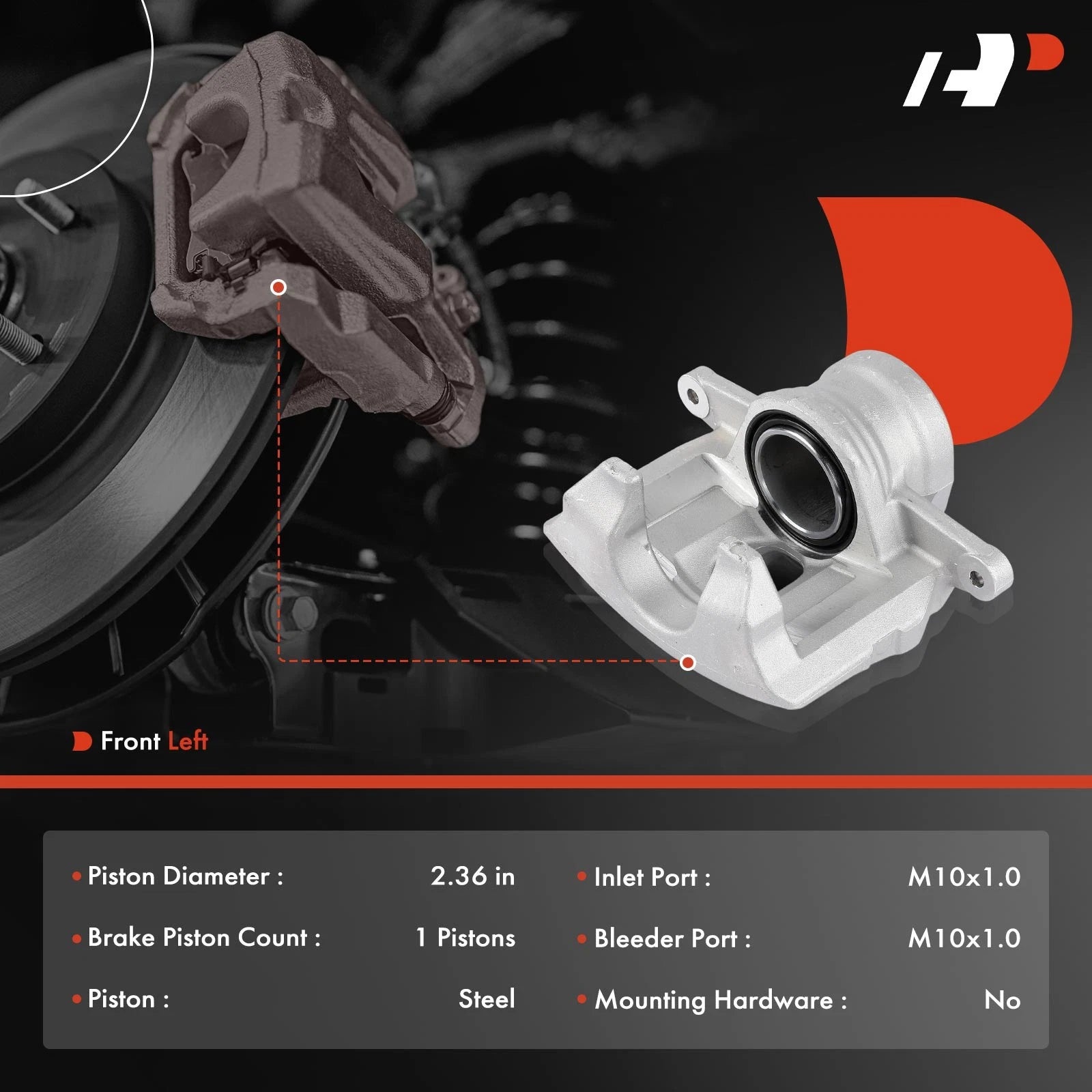 Brake Caliper with Steel Piston for Kia Optima (2011-2015)