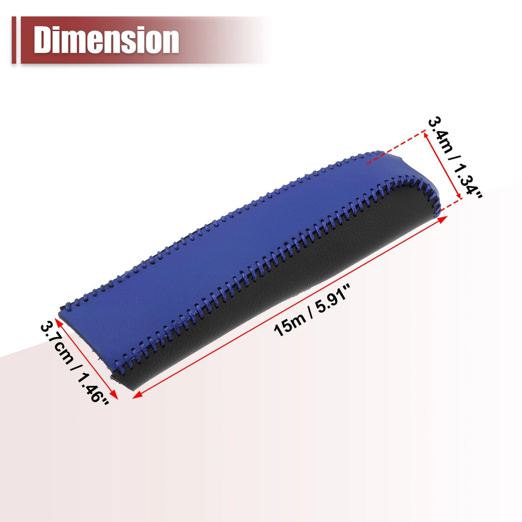 Faux Leather Handbrake Cover Trim for Honda Civic (2006–2011) Black Blue