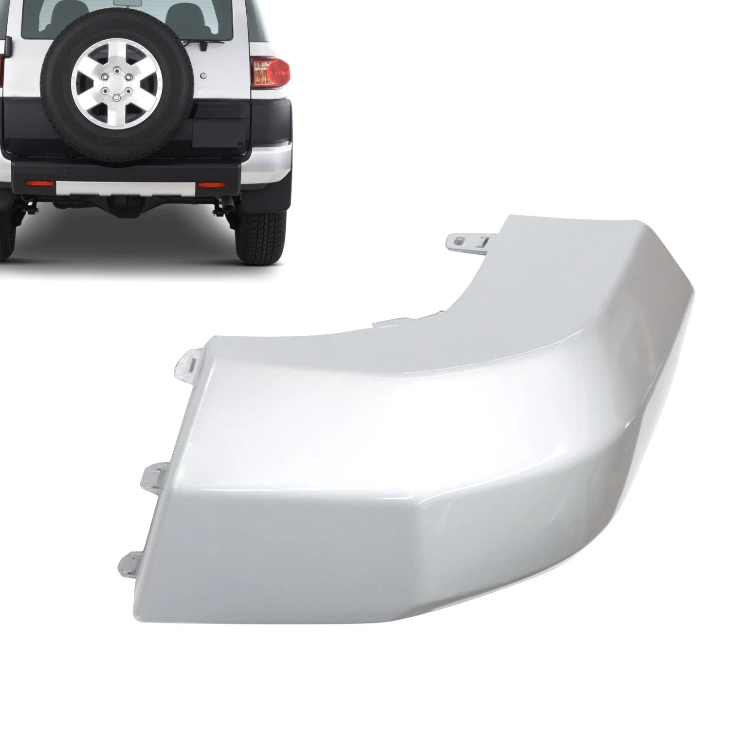 Rear Right Bumper End Cap for Toyota FJ Cruiser (2007–2014) - Silver