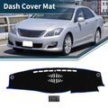 Dashboard Cover Mat for Toyota Crown (2012–2018) with Sticker Black Blue