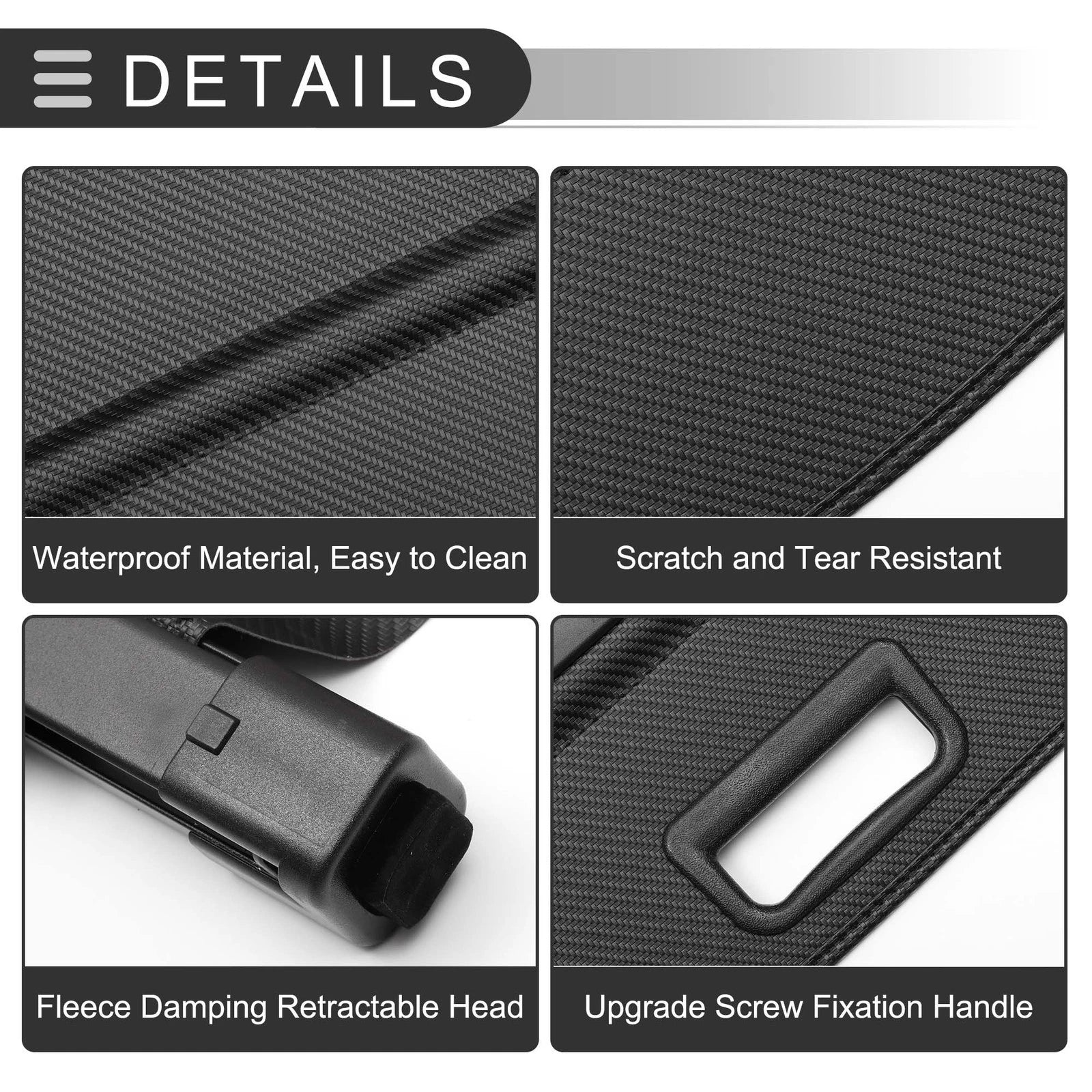 Retractable Cargo Cover for Mitsubishi Outlander (2022–2023) Black Carbon Fiber