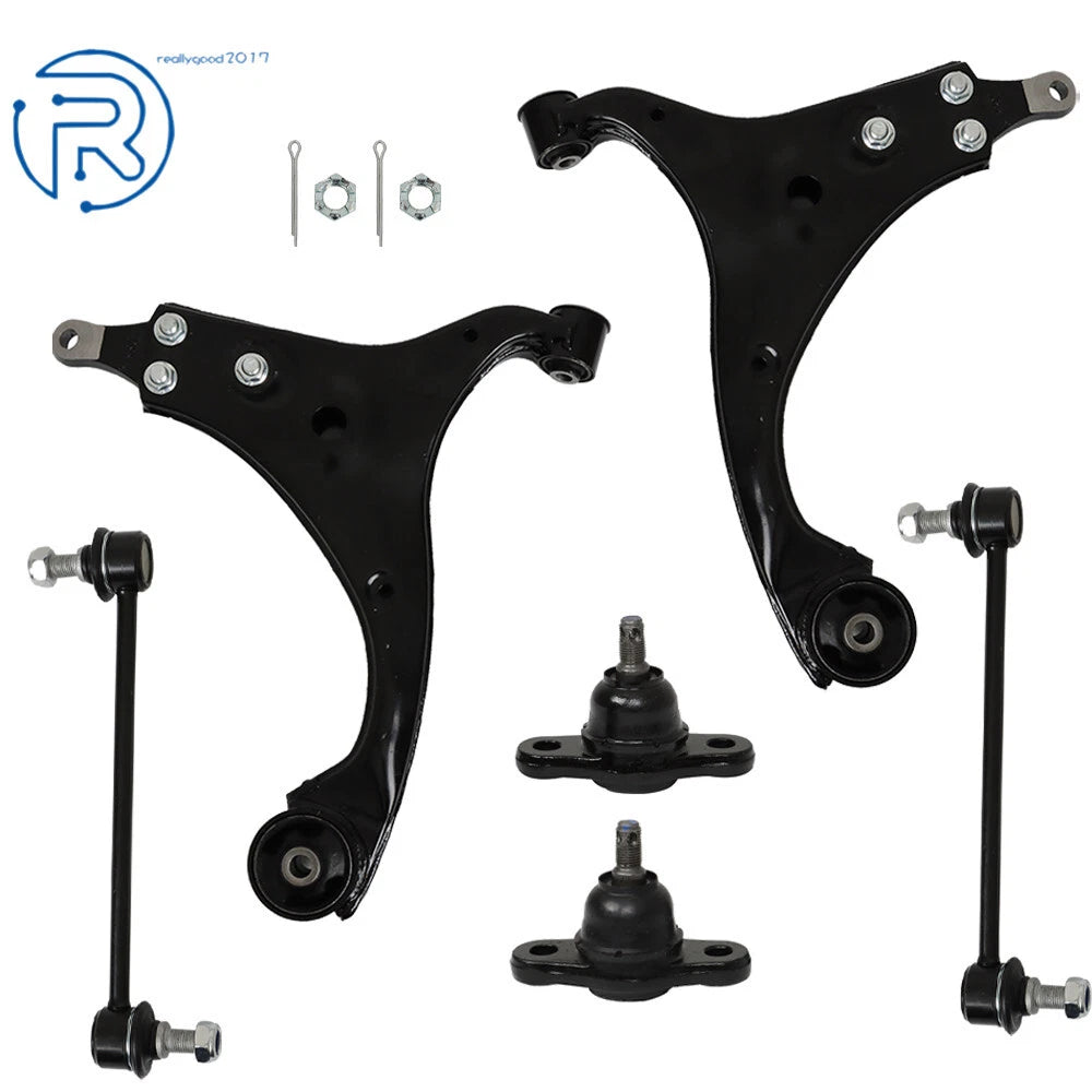 Set of 6 Front Lower Control Arms Ball Joints Sway Bars for Hyundai Elantra (2009–2012)