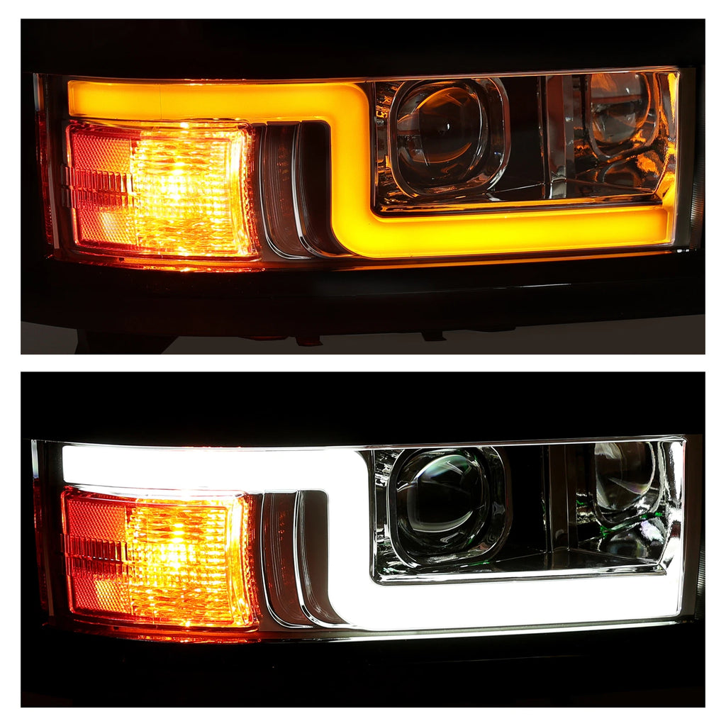 LED Projector Headlights for Chevy Silverado 2500HD 3500HD (2015–2019)