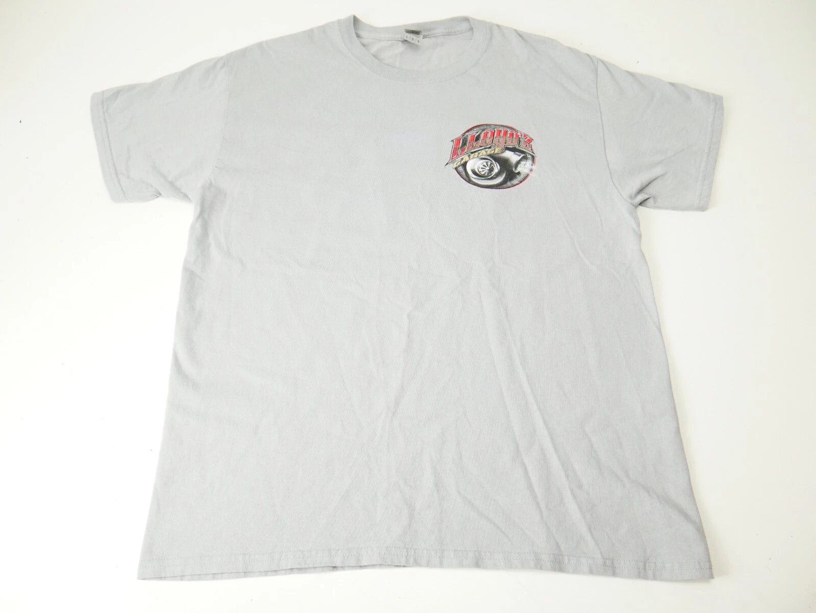 Lloyd'z Garage Motorcycle Logo Graphic T-Shirt for Men Size L
