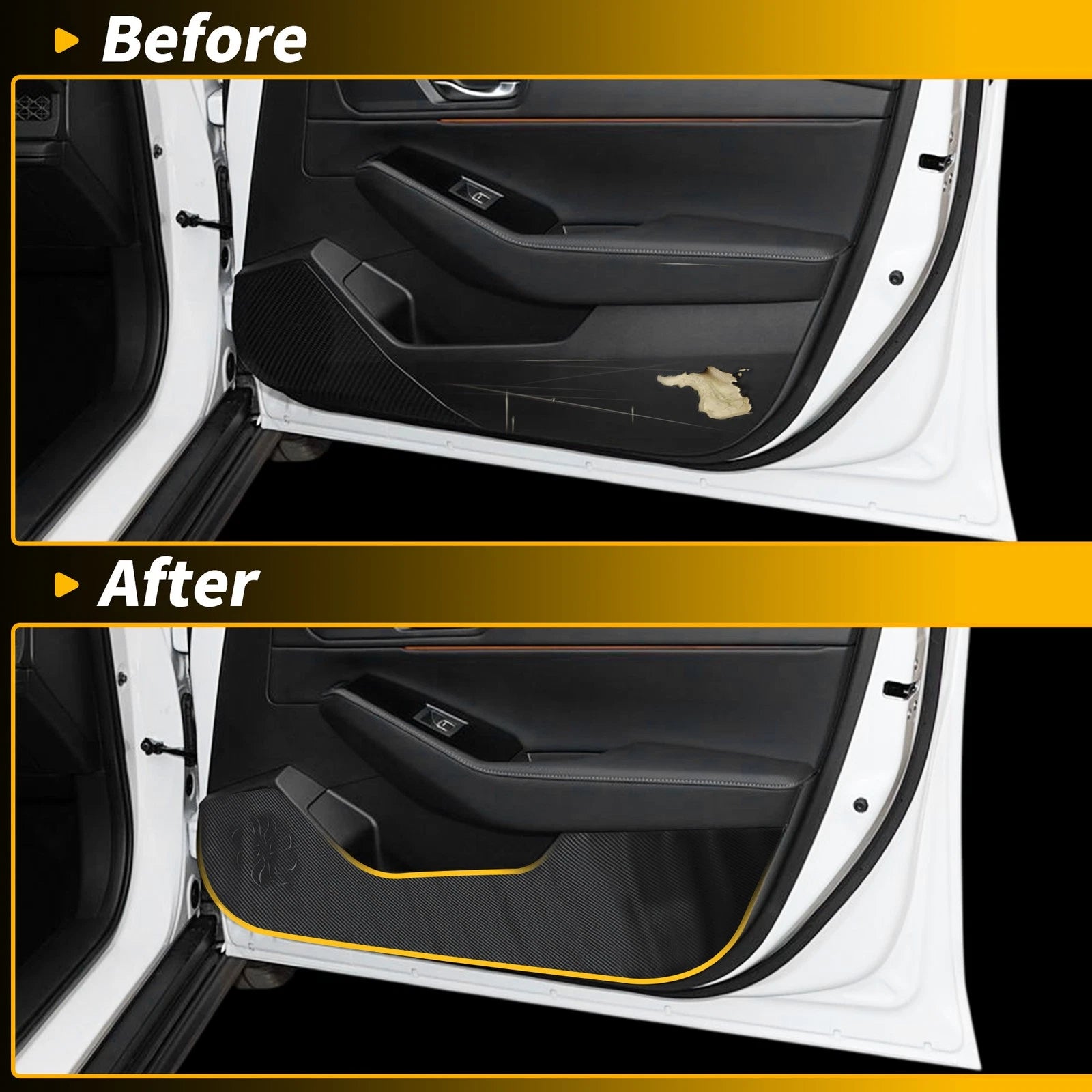 Car Door Anti Kick Pad Sticker Scratch Protector for Honda Accord (2023–2025)