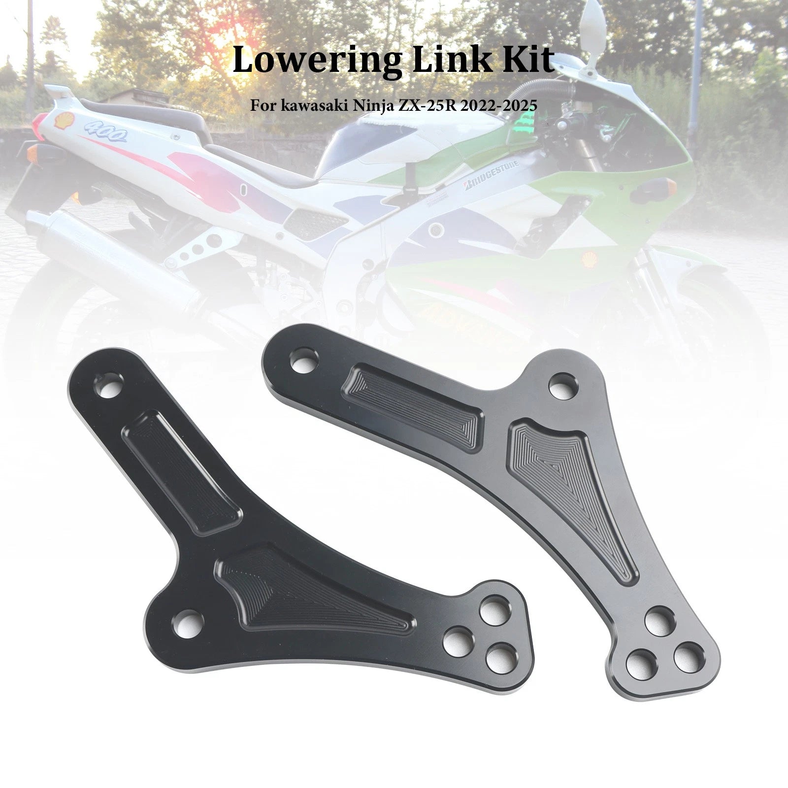 Adjustable Lower Suspension Links for Kawasaki ZX-25R (2022–2025) Black