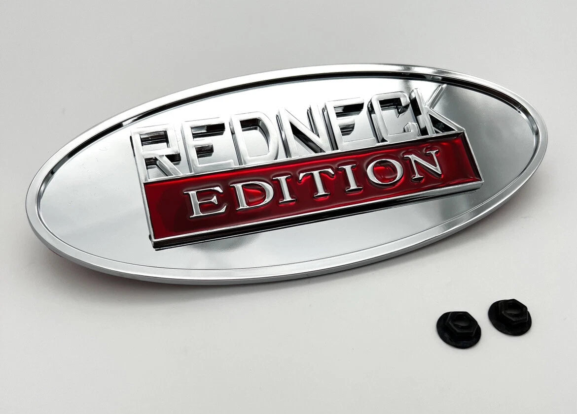 Hood Side Fender Emblems Redneck Edition Replacement for Peterbilt Trucks (2017–2024)