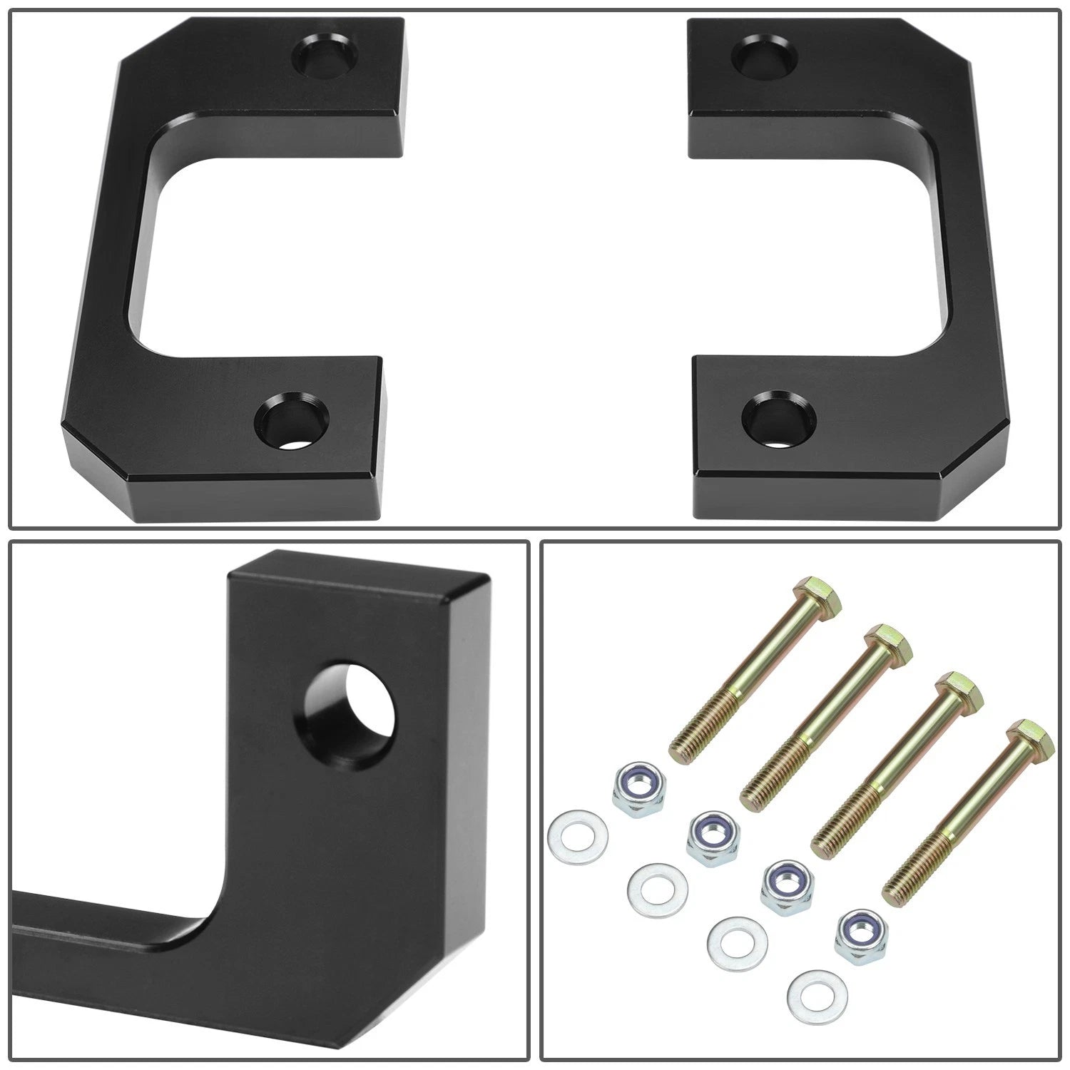 1" Aluminum Front Low Mount Strut Lift Kit Spacers for Silverado Sierra (2007–2022)
