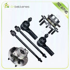 Set of 6 Wheel Bearings & Hubs + Tie Rods for Dodge Ram 1500 2WD (2006–2008)