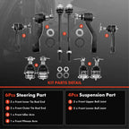 10x Inner Outer Tie Rod Ball Joint for Chevy Silverado 1500 (2007-2018)