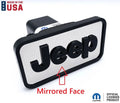 Tow Hitch Cover Replacement ABS Mirrored with Black Jeep Logo for 2 Inch Receivers (2000–2021)