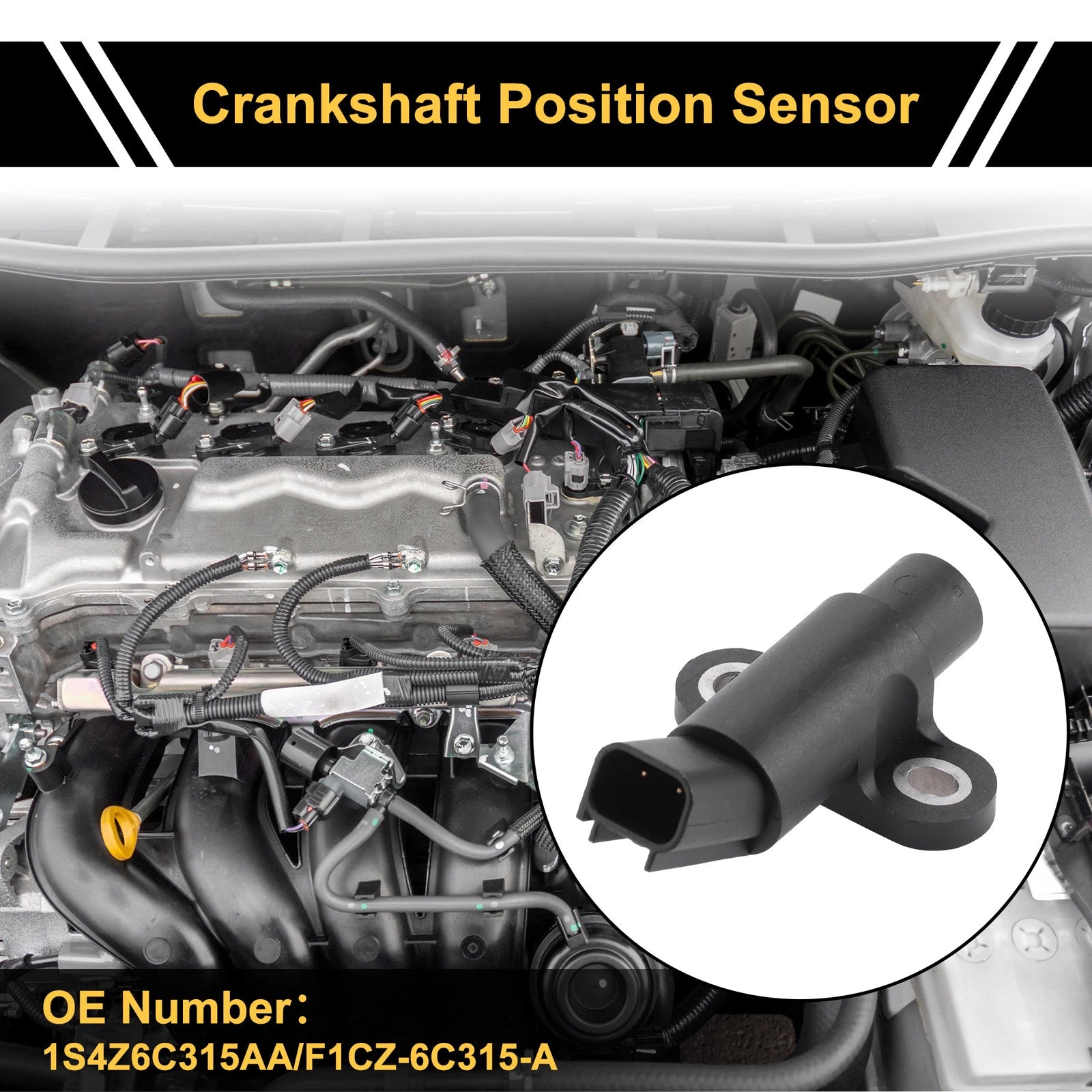 1 Pc Crankshaft Position Sensor No.1S4Z6C315AA for Ford Focus 2.0 (2000–2003)