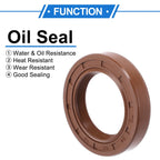 2X Oil Seal Rotary Shaft Seal FKM Rubber 34x52x10mm for Various Models