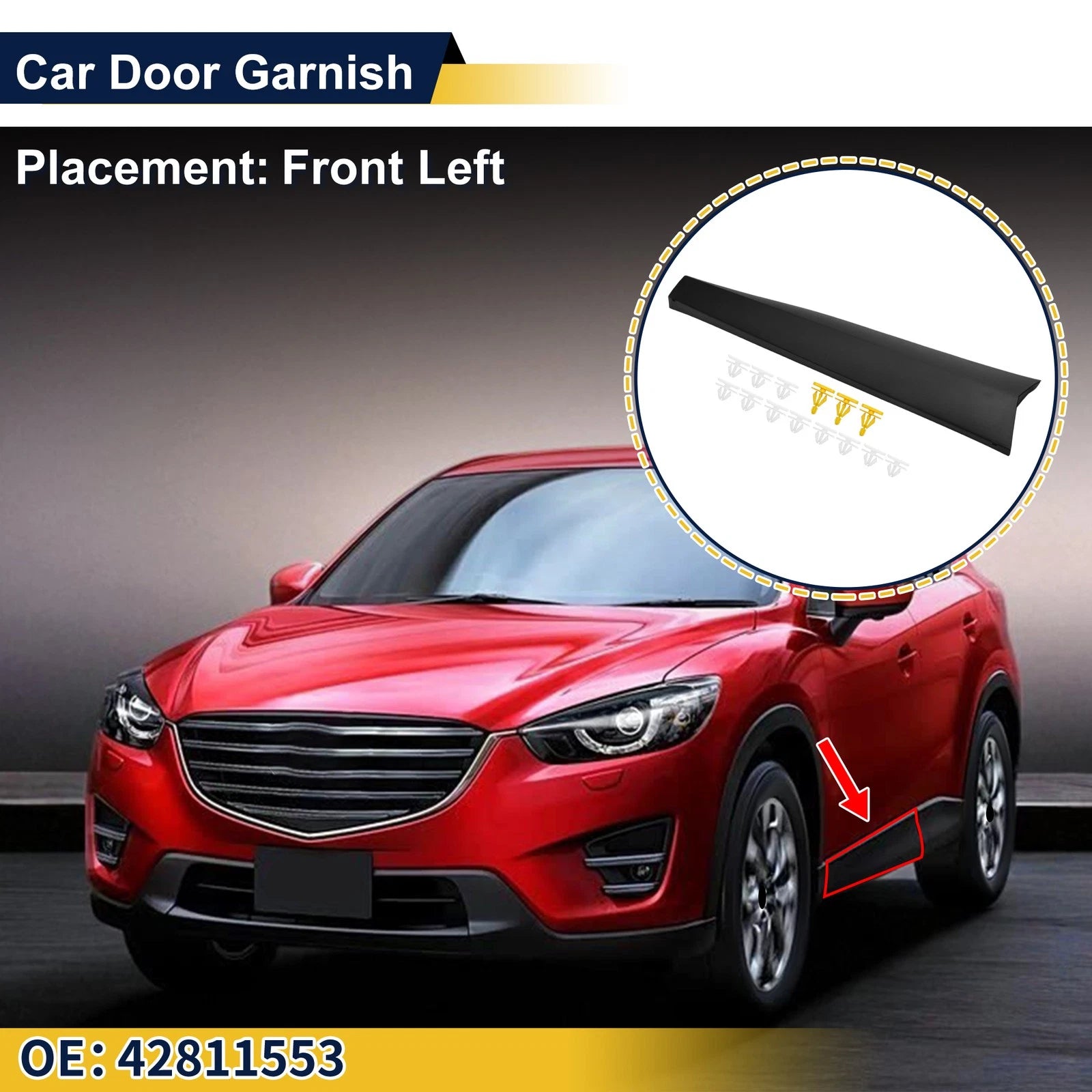 Door Side Lower Trim Garnish No.42811553 for Chevrolet Trax (2013–2020)