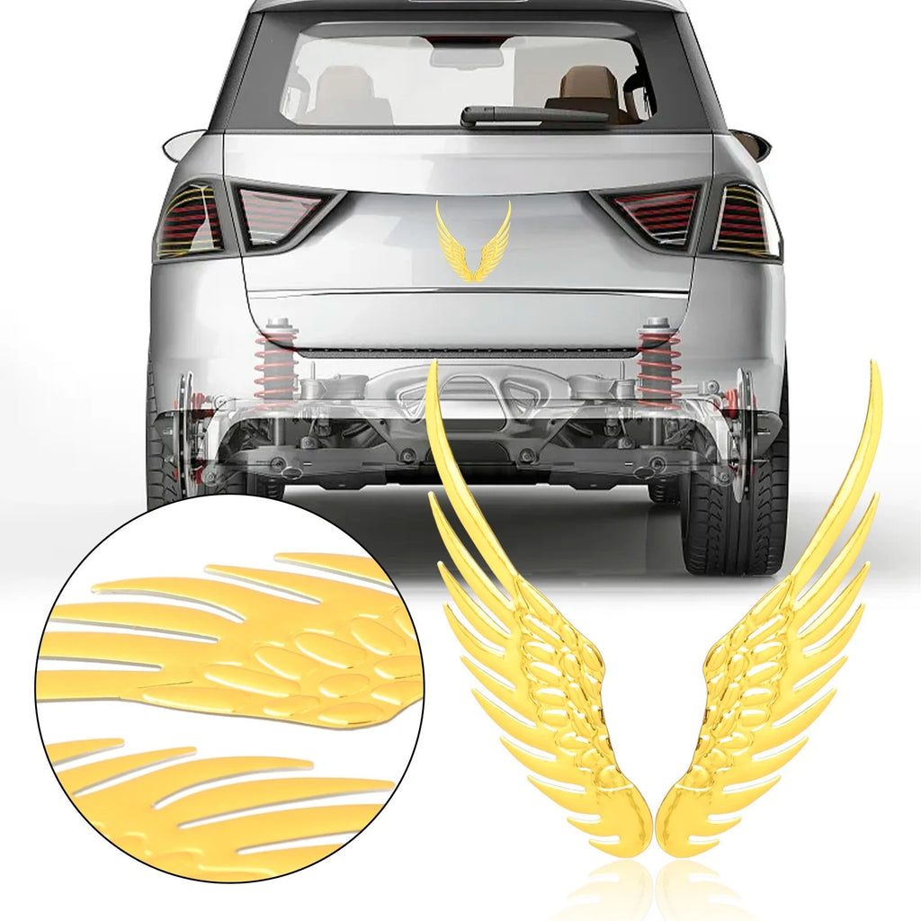 3D PVC Decal Wing Scratch Sticker for Car and Motorcycle (Pair)