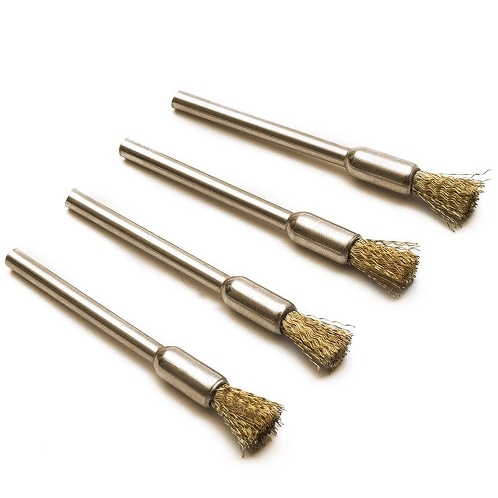 15x Brass Rotary Wire Wheel Polishing Brushes for Power Drill (40mm)