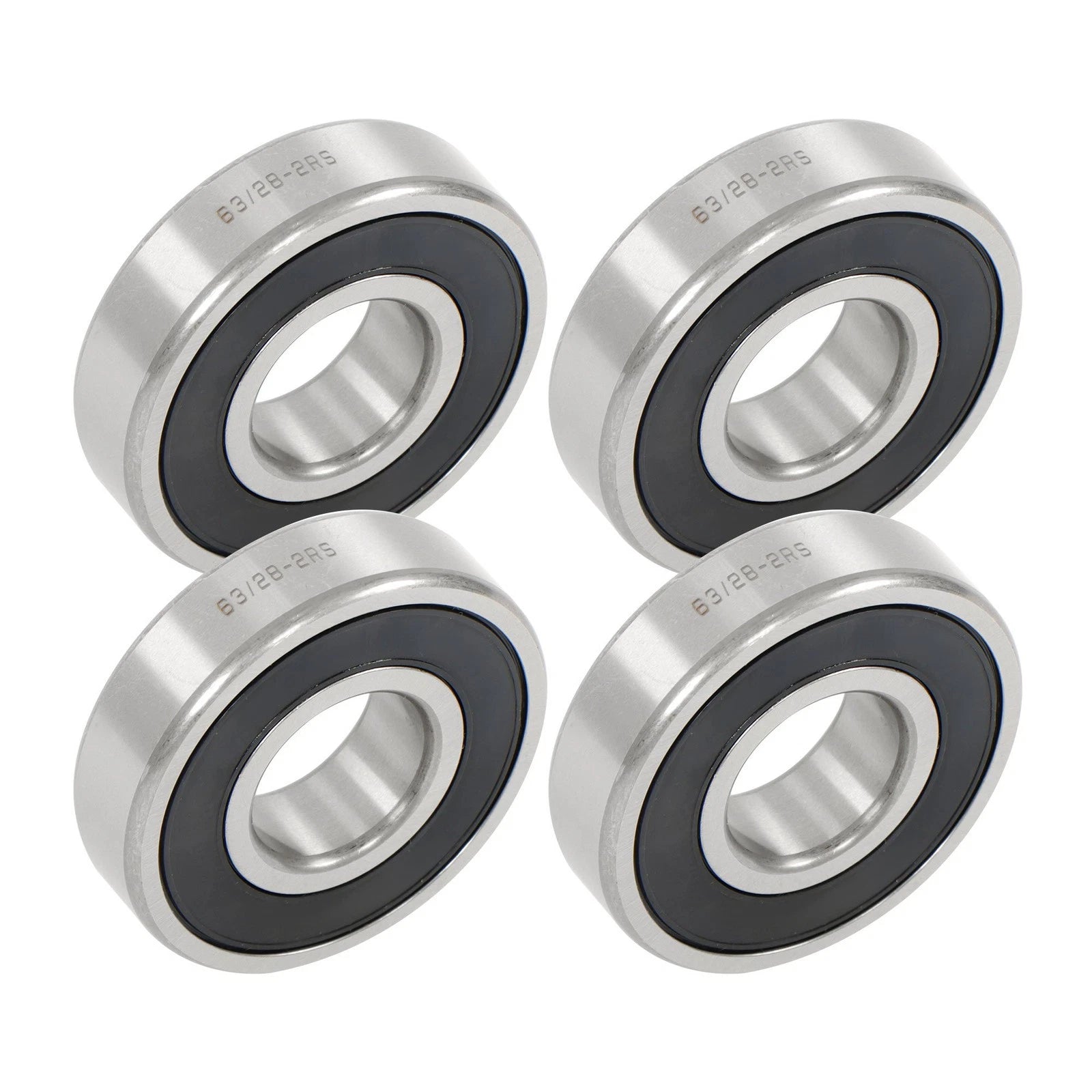4Pcs 63/28-2RS Bearings for (28×68×18mm) Double Rubber Seals