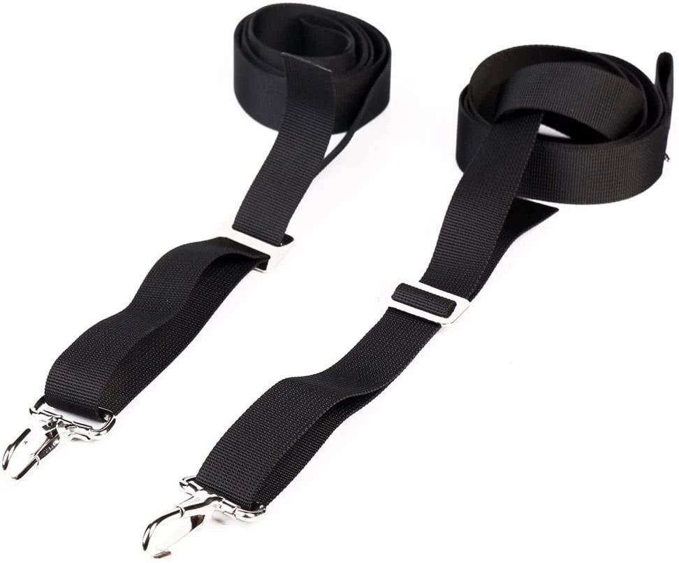 2X Adjustable Bimini Top Tie Down Webbing Straps with Snap Hooks for Boat