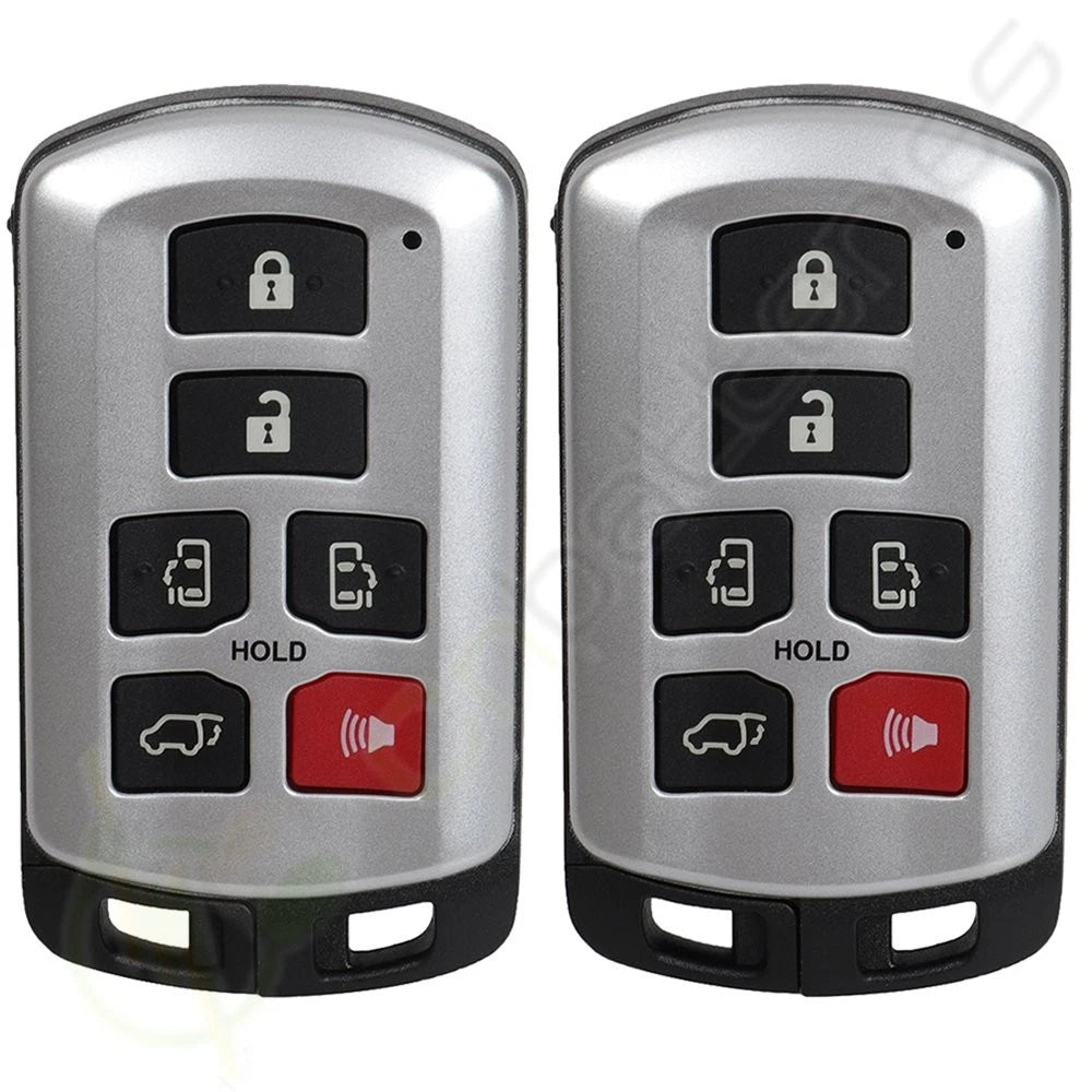 2 Replacement Keyless Entry Remote Key Fob for Toyota Sienna (2011–2019)