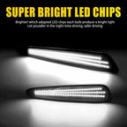 Set of 4 Smoked White LED Side Marker Lights for Chevy Corvette C6 (2005–2013)