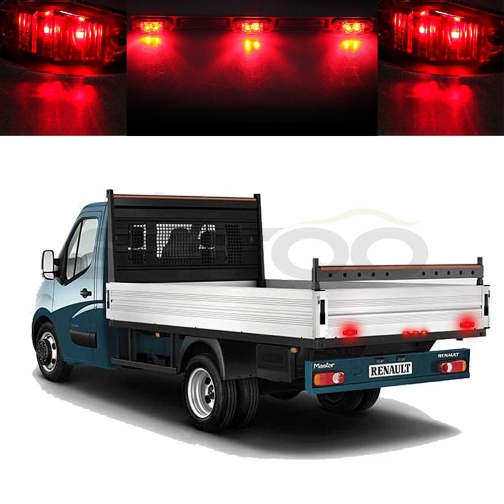 16" LED Light Bar & 2x Red Side Marker Lights for
