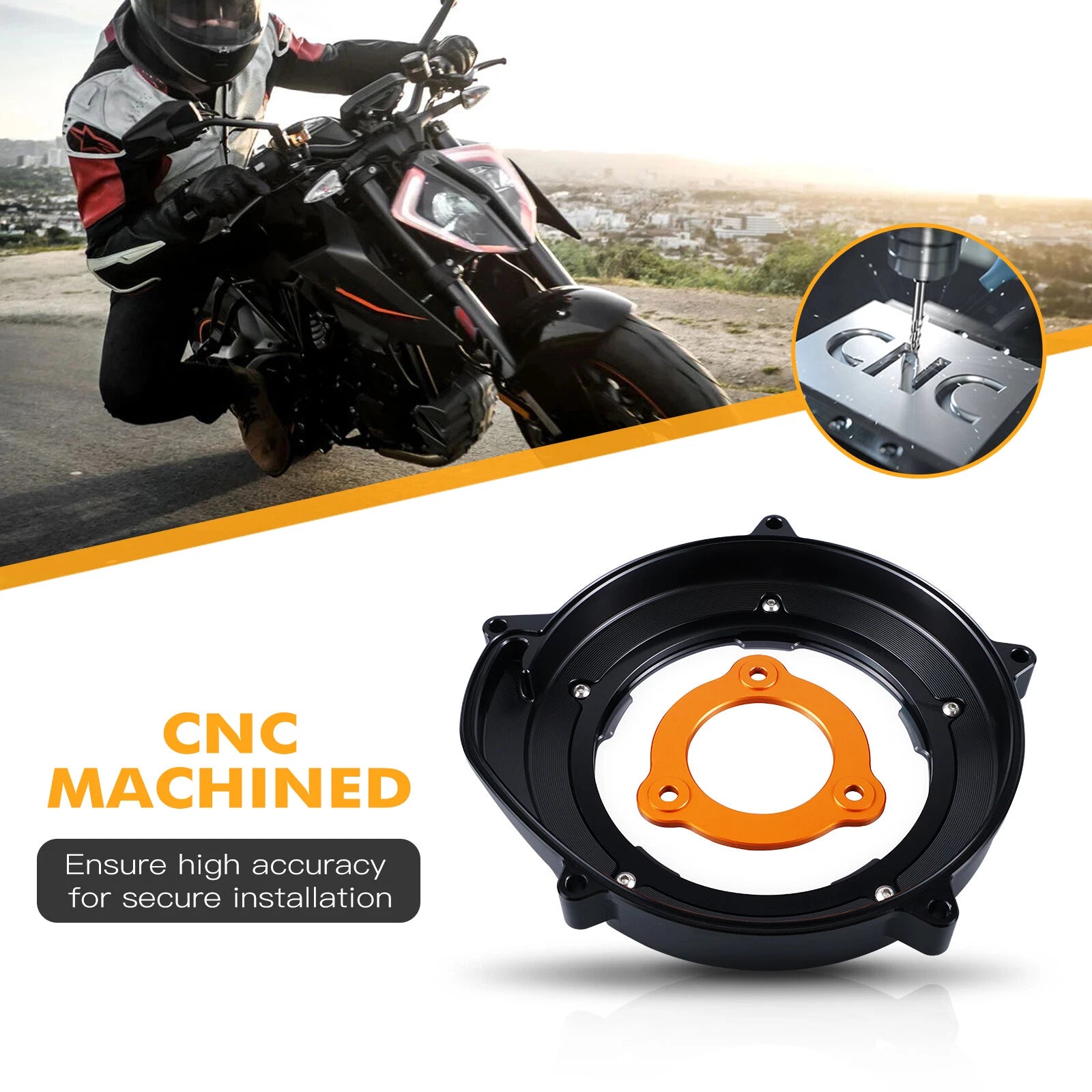 CNC Engine Clutch Cover Protector & Pressure Plate for KTM 1290 Super Duke R/GT (2014)