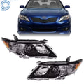 Set of 2 Black Headlights for Toyota Camry (2010–2011)