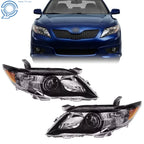 Set of 2 Black Headlights for Toyota Camry (2010–2011)
