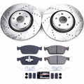Set of 2 Powerstop Brake Disc and Pad Kits for Ford Focus (2013–2014)